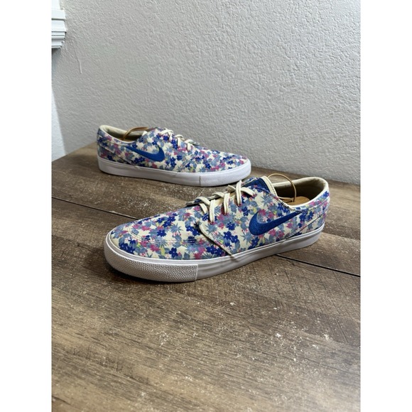 Nike SB Zoom Stefan Janoski Size 15 Canvas Premium Fossil White Blue AQ7878-202 - Picture 2 of 8